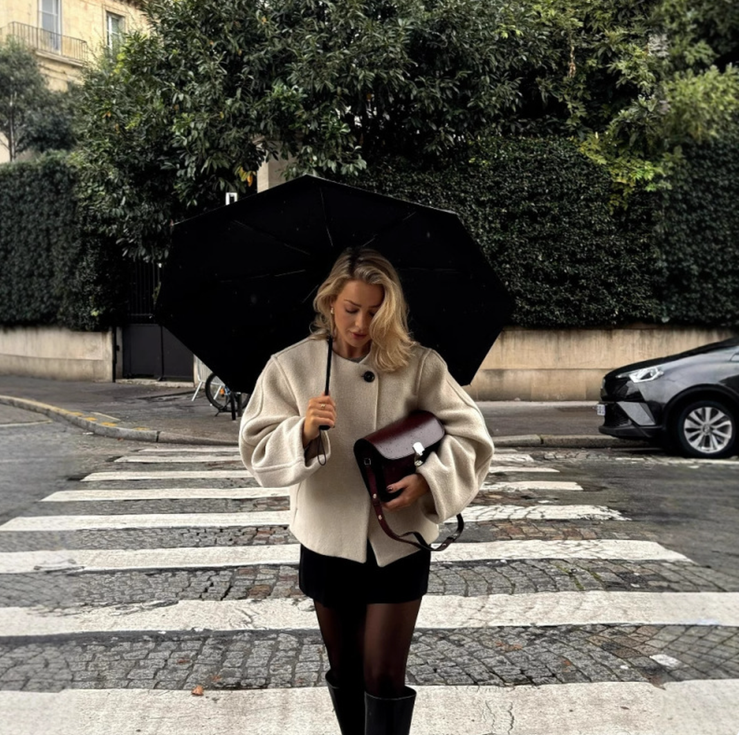 Women's Square Collar Woolen Coat