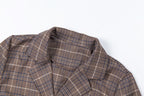 Summer Plaid Crop Top with Button Closure for Women