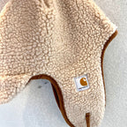 Solid Color Lamb Wool Flying Hat | Embroidered Cap