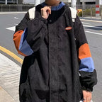 Colorblock Hooded Zipper Men's Long Sleeve Jacket