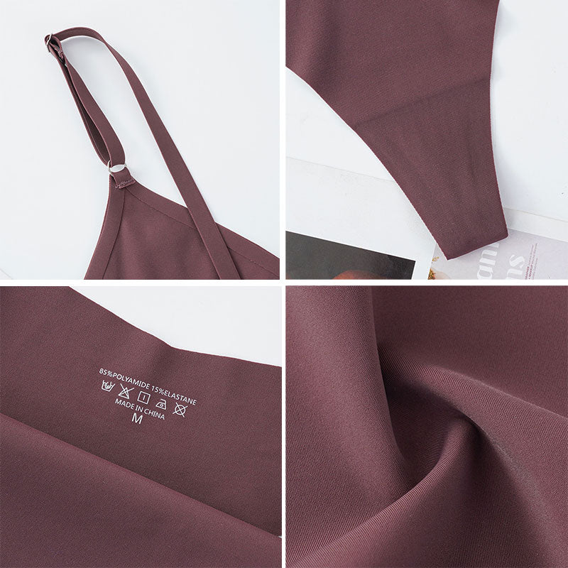 Women’s Seamless Ice Silk Bra and Thong Lingerie Set