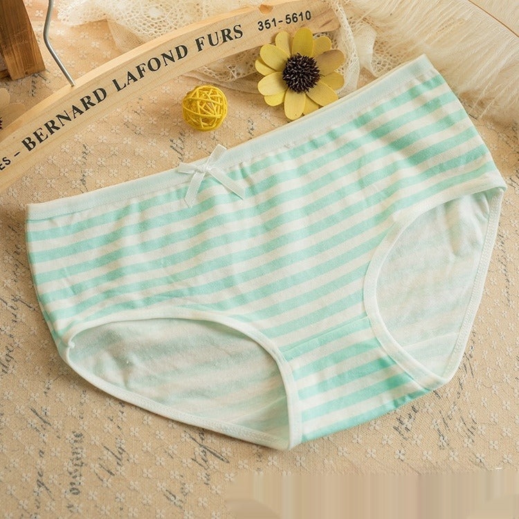 Women’s Striped Bow Cotton Panties