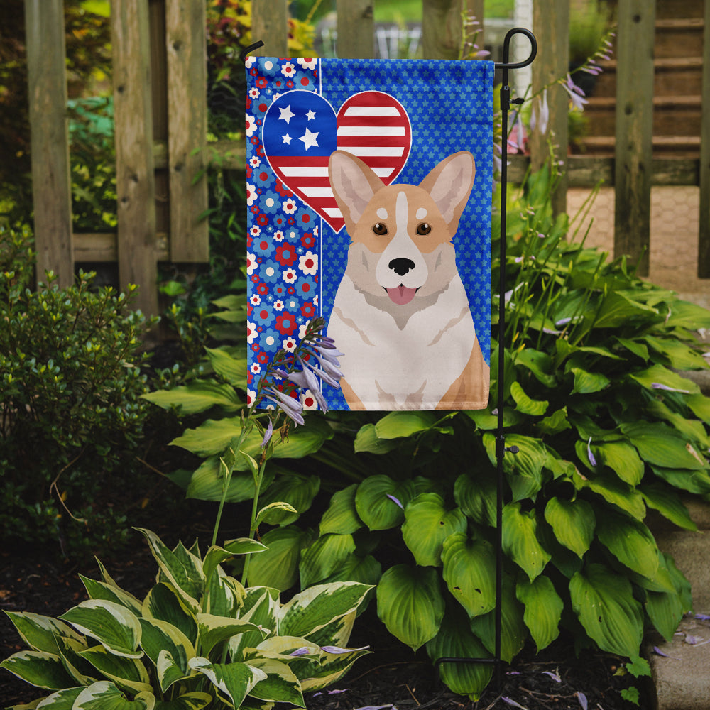 Fawn Cardigan Corgi USA American Garden Flag