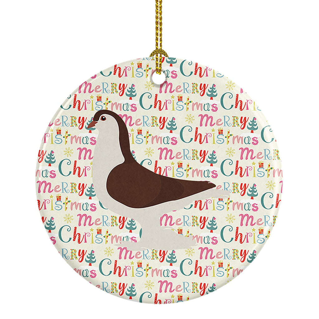 Large Pigeon Christmas Ceramic Ornament