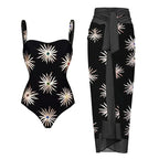 Sequin Sunflower One-Piece Swimsuit for Women 2024