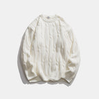 Men's Solid Color Simple Round Neck Sweater