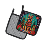 German Shepherd Christmas Pair of Pot Holders