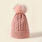 Warm Double-layer Cashmere Wool Knitted Outdoor Hat | Embroidered Cap
