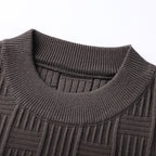 2023 Men's Autumn Winter Checkerboard Jacquard Sweater