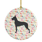 Great Dane Merry Christmas Ceramic Ornament