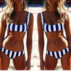 Striped Two-Piece Bikini Swimwear