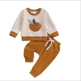 Orange Set for Infants (0-24M) - Long Sleeve Hoodie | Streetwear