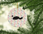 Napoleon #2 Cat Christmas Ceramic Ornament
