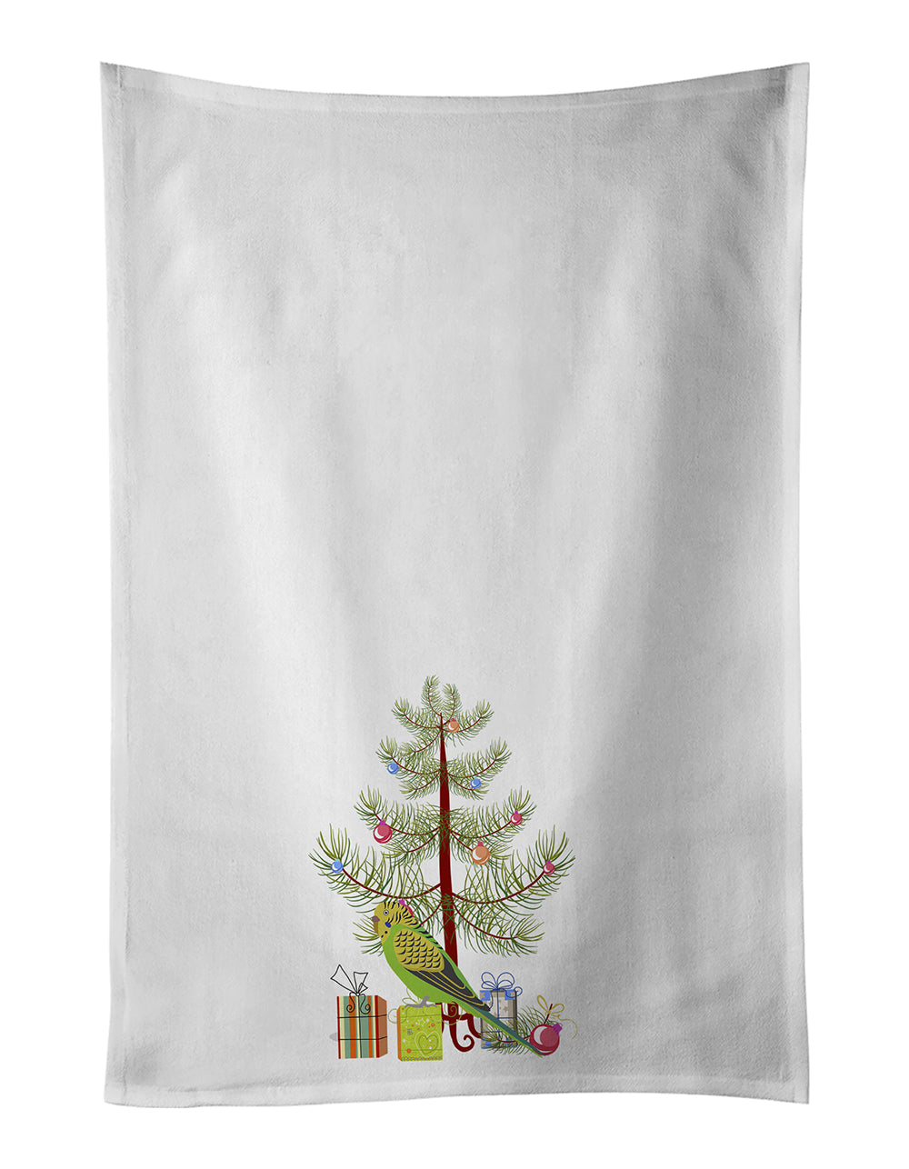 Budgerigar Merry Christmas Kitchen Towel Set of 2