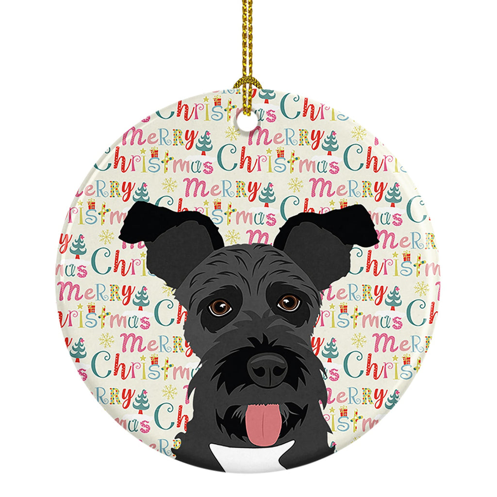Schnauzer Black #3 Christmas Ceramic Ornament