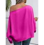 Women's Commute Diagonal Collar Asymmetric Pullover | Streetwear