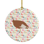 Jersey Buff Turkey Hen Christmas Ceramic Ornament