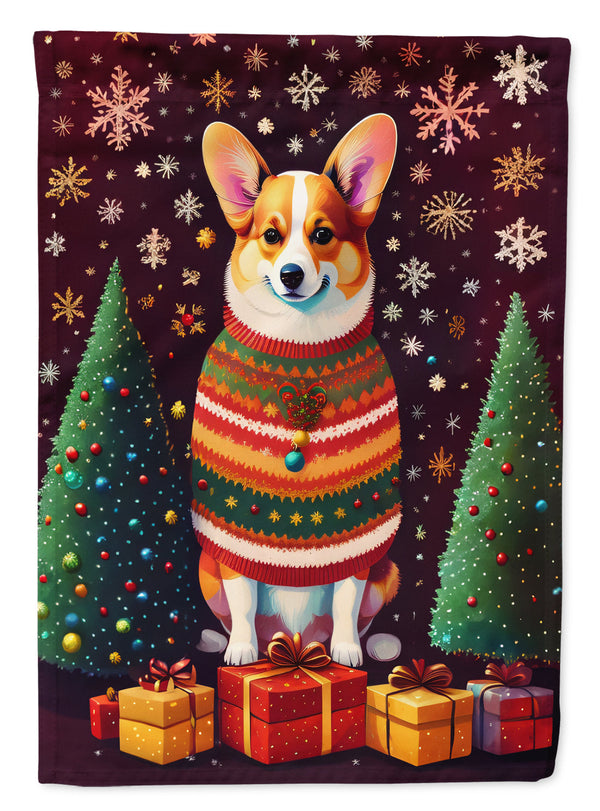 Corgi Holiday Christmas Garden Flag