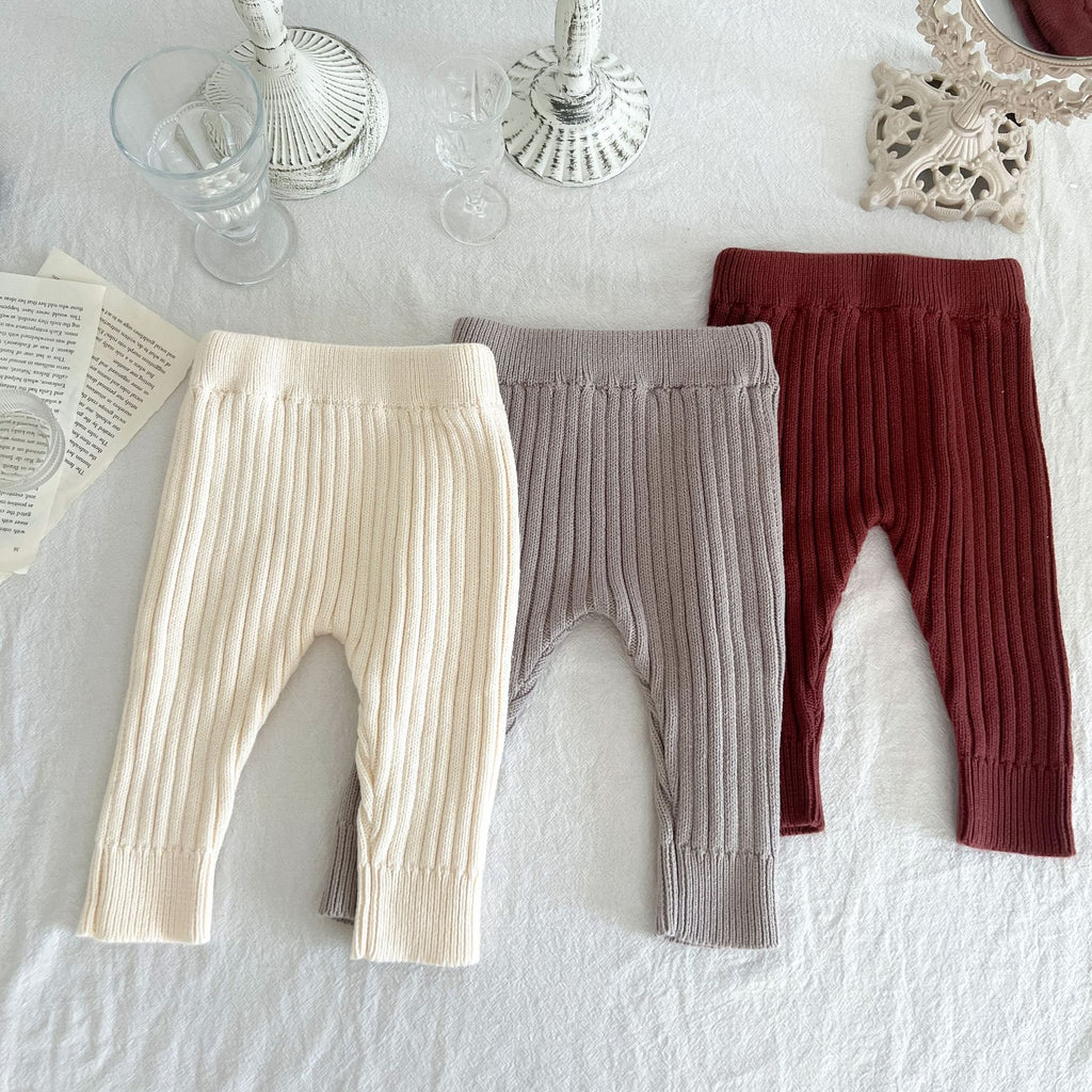 Children's Knitted Cotton Wool Elastic Leggings