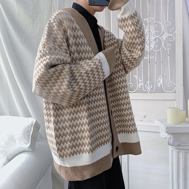 Japanese Harajuku BF Cardigan Sweater in Lazy Style