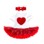 Christmas Baby Love Sequin Short Sleeve Dress