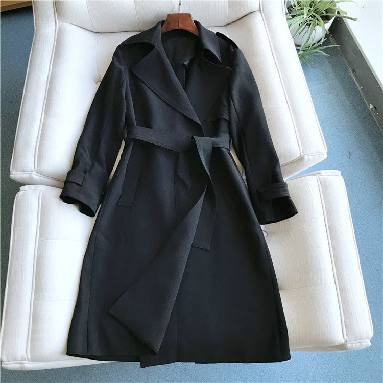 Mid-Length Thin Coat for Spring and Autumn