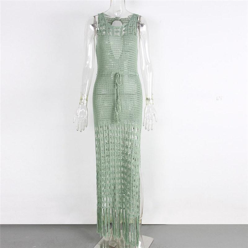 New Women’s Knitted Beach Cover-Up Dress for Swimwear