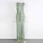 New Women’s Knitted Beach Cover-Up Dress for Swimwear
