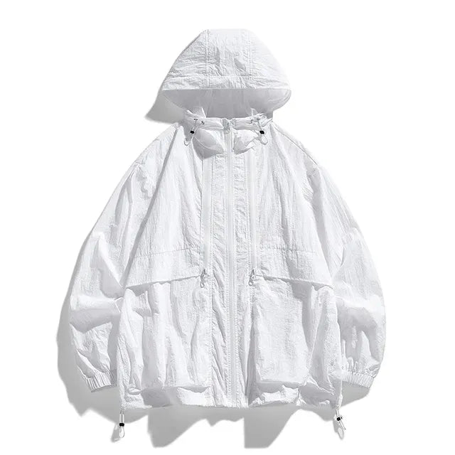 2024 Men's Ultra-Thin Hooded Windbreaker Jacket