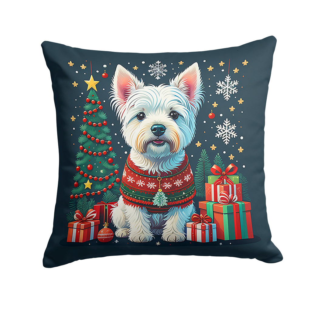 Westie Christmas Throw Pillow