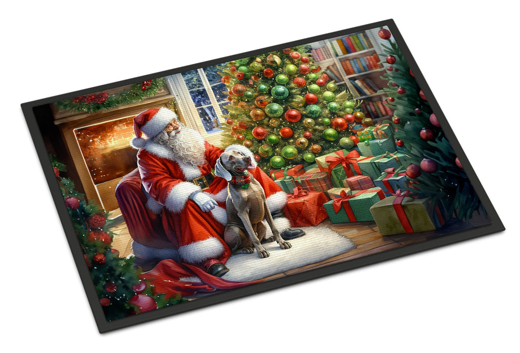 Weimaraner and Santa Claus Doormat