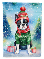 Boston Terrier Christmas Garden Flag
