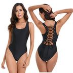 Sexy Back Strap Bodysuit with Tie Design
