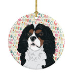 Cavalier King Charles Spaniel Tricolor #1 Christmas Ceramic Ornament