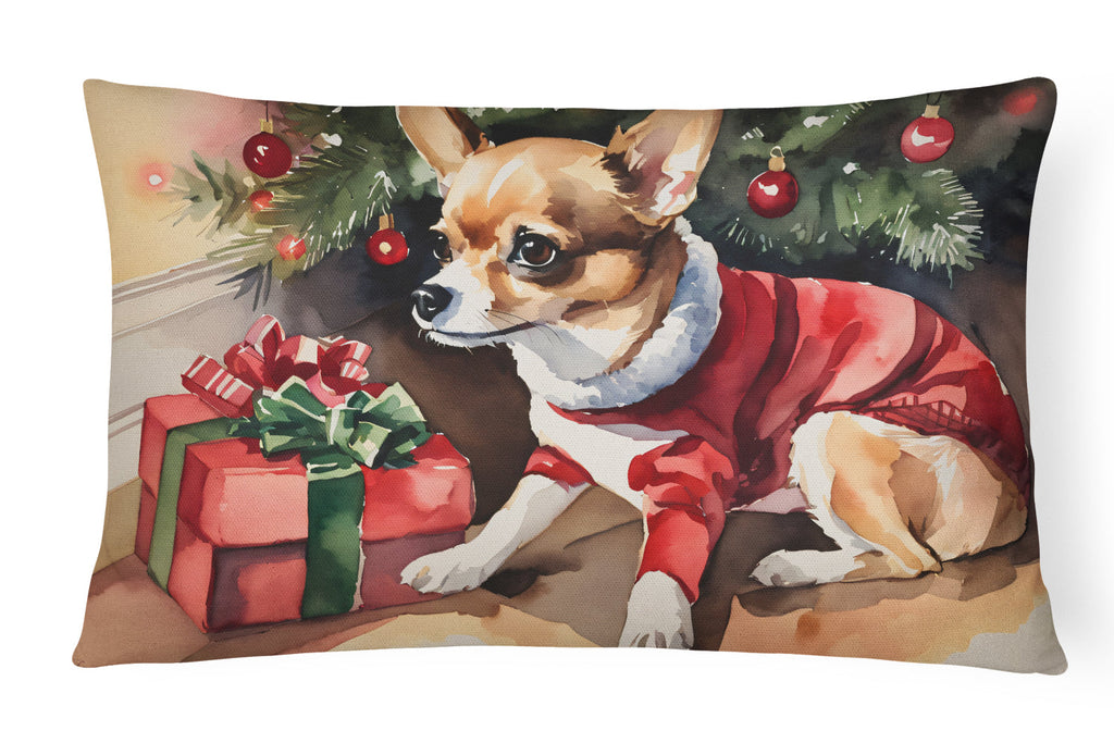 Chihuahua Cozy Christmas Throw Pillow
