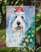 Old English Sheepdog Christmas Garden Flag