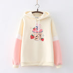 Kawaii Strawberry Hoodie for Women - Cute Anime Pullover | Streetwear