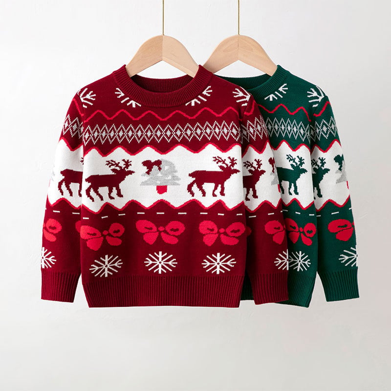 Children's Christmas Deer Pullover Sweater