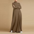 Women's Long Sleeve Turtleneck Collage Dress