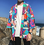 Japanese Style Kimono Jacket for Men - Casual Streetwear
