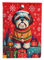 Shih Tzu Holiday Christmas Garden Flag