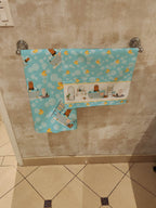 Black and Tan Full Coat Yorkshire Terrier Bath Towel Large