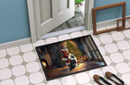 Border Collie and Santa Claus Doormat