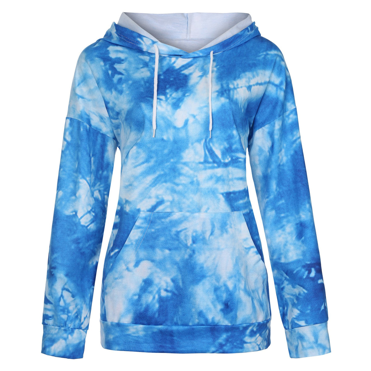 Tie-Dye Printed Hooded Long Sleeve Sweatshirt | Streetwear