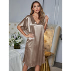 Summer Silk Women's Sleepwear and Nightgown Set