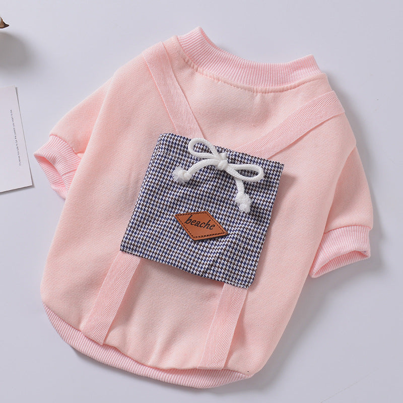 Casual Hooded Sweater for Dogs with Back Pockets