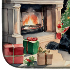 Flat-Coated Retriever Cozy Christmas Dish Drying Mat