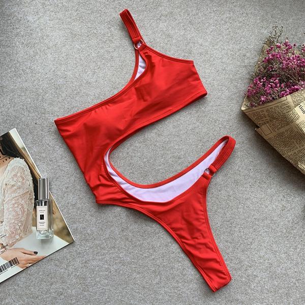 2019 Women's One-Piece Shoulder Bikini Swimsuit