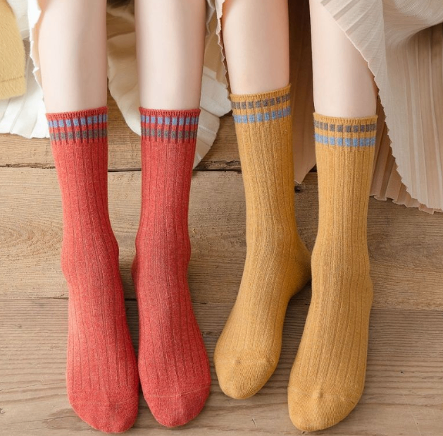 Women's Thickened Color Contrast Wool Socks