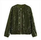 Women's Sequined Crew Neck Jacket